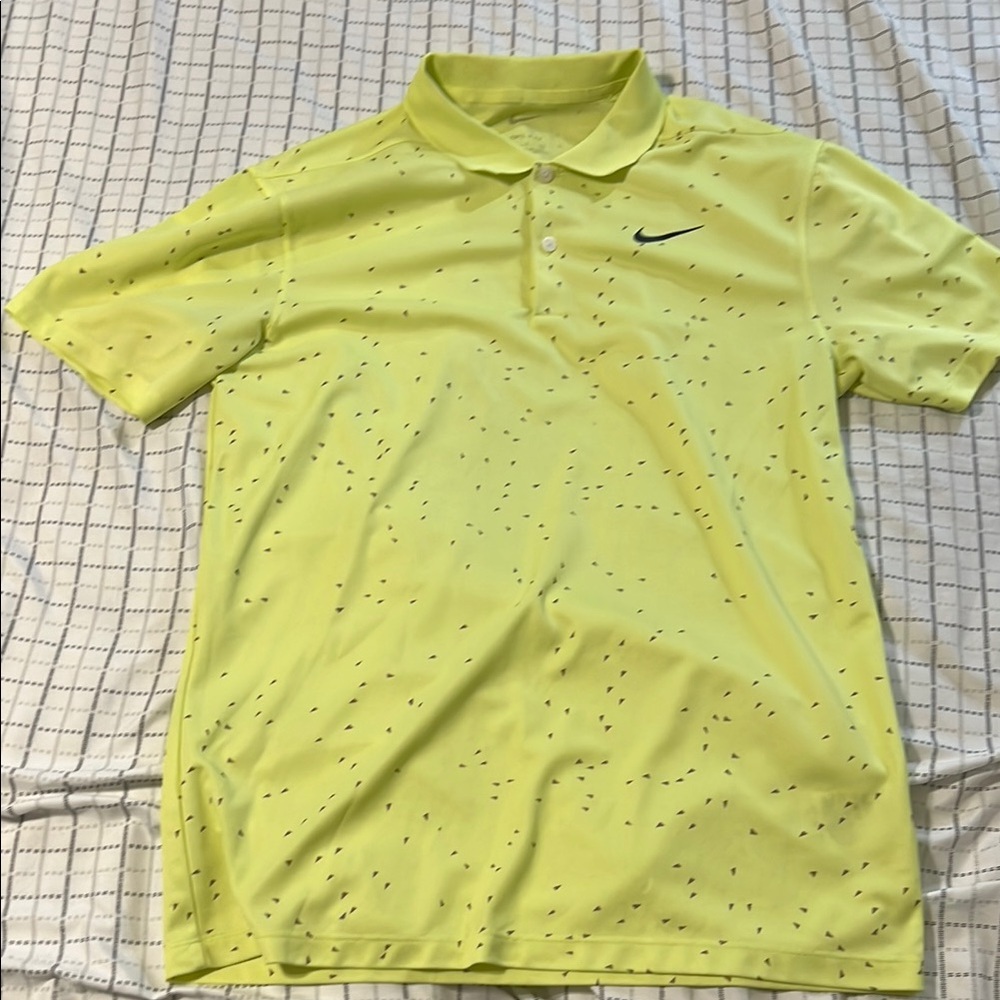 Nike Men's Yellow Polo Shirt